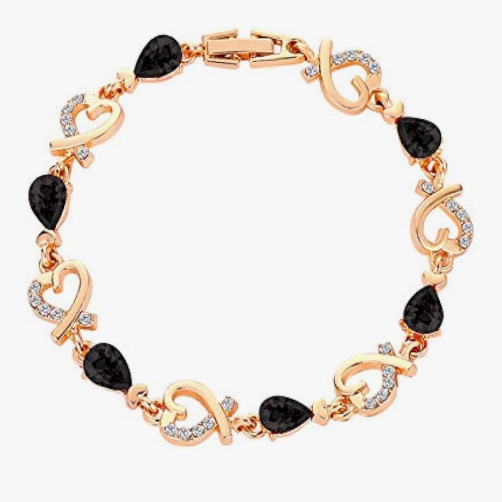 🆕 Heart Infinity Link Teardrop Tennis Bracelet for women